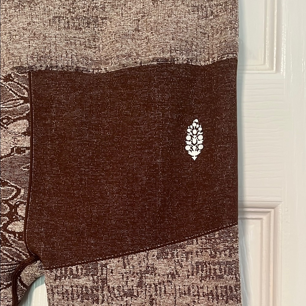 Free People Brown Patchwork Leggings - Picture 2 of 3